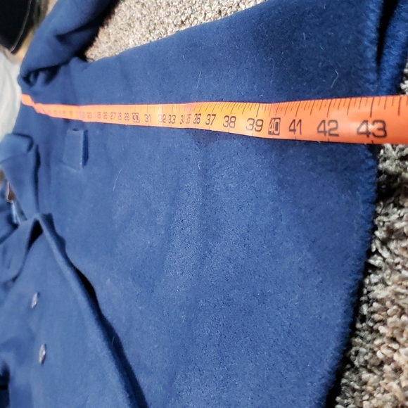 Vintage Ferncroft 100% Wool Shell Blue Coat Women's Size 11/12 - Picture 10 of 16